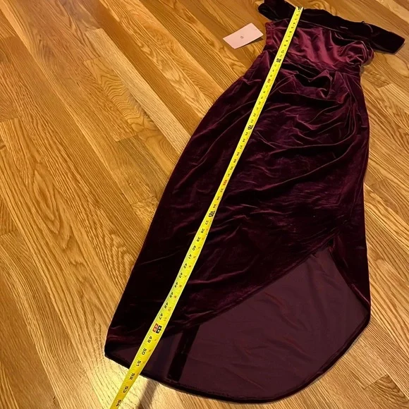 BHLDN Edison Red Velvet Dress Size 0 NWT